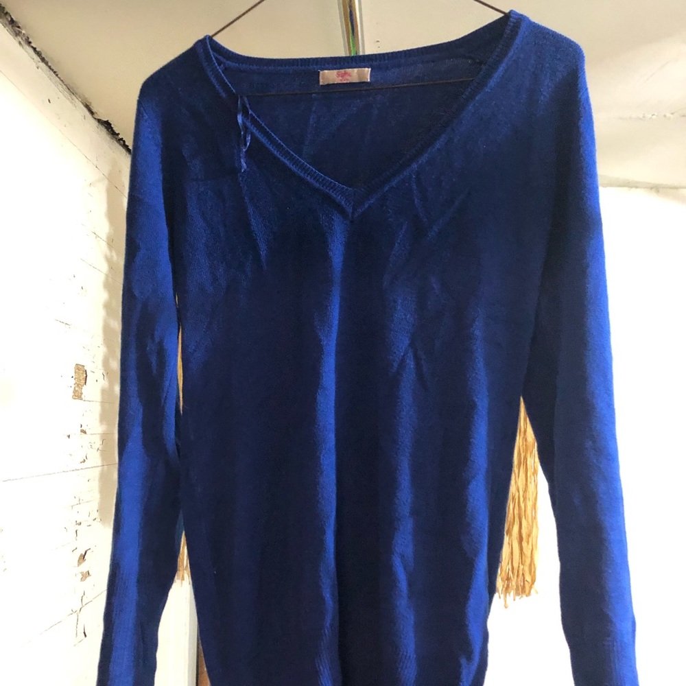 Thick blue sweater